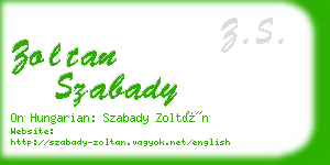 zoltan szabady business card